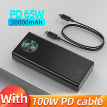 Load image into Gallery viewer, Baseus 65W Power Bank 30000mAh/20000mAh PD Quick Charge FCP SCP Powerbank Portable External Charger For Smartphone Laptop Tablet