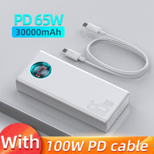 Load image into Gallery viewer, Baseus 65W Power Bank 30000mAh/20000mAh PD Quick Charge FCP SCP Powerbank Portable External Charger For Smartphone Laptop Tablet