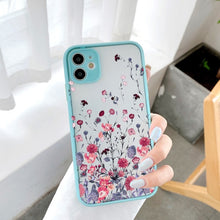 Load image into Gallery viewer, Hand Painted Phone Case For iphone X XS MAX XR Flower Cover Hard Shockproof Case For iPhone 6s 7 8 Plus SE 2 12 11 pro MAX Mini