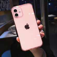 Load image into Gallery viewer, Candy Color Transparent Silicone Case For iPhone 12 Mini 11 Pro Max 7 8 Plus X XR XS Max SE 2020 Fashion Camera Protection Shell