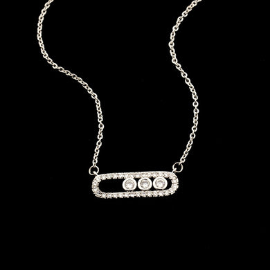 Crystal Zircon Arab Style Bead Pendant Necklace For Women Dainty Wedding Jewelry Stainless Steel Rose Gold On Oval Gifts 2020