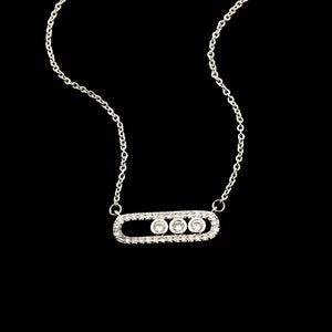 Crystal Zircon Arab Style Bead Pendant Necklace For Women Dainty Wedding Jewelry Stainless Steel Rose Gold On Oval Gifts 2020