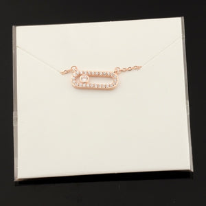 Crystal Zircon Arab Style Bead Pendant Necklace For Women Dainty Wedding Jewelry Stainless Steel Rose Gold On Oval Gifts 2020