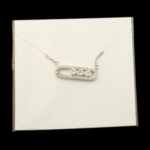 Crystal Zircon Arab Style Bead Pendant Necklace For Women Dainty Wedding Jewelry Stainless Steel Rose Gold On Oval Gifts 2020