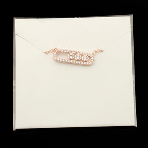 Crystal Zircon Arab Style Bead Pendant Necklace For Women Dainty Wedding Jewelry Stainless Steel Rose Gold On Oval Gifts 2020