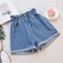 Load image into Gallery viewer, Denim Shorts Women&#39;s Large Size 2020 Summer New High Waist Loose All-match Slim Wide Leg