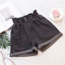 Load image into Gallery viewer, Denim Shorts Women&#39;s Large Size 2020 Summer New High Waist Loose All-match Slim Wide Leg