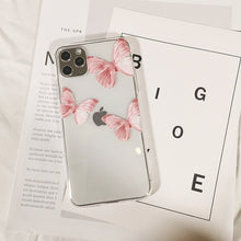 Load image into Gallery viewer, Blus Butterfly Aesthetic Silicone Soft For iPhone 6 7 8 plus xs xr 5 4 Back Cover For Apple iPhone 11 12 Pro Max Phone Case TPU