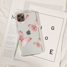 Load image into Gallery viewer, Blus Butterfly Aesthetic Silicone Soft For iPhone 6 7 8 plus xs xr 5 4 Back Cover For Apple iPhone 11 12 Pro Max Phone Case TPU