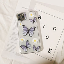 Load image into Gallery viewer, Blus Butterfly Aesthetic Silicone Soft For iPhone 6 7 8 plus xs xr 5 4 Back Cover For Apple iPhone 11 12 Pro Max Phone Case TPU