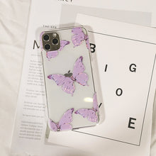 Load image into Gallery viewer, Blus Butterfly Aesthetic Silicone Soft For iPhone 6 7 8 plus xs xr 5 4 Back Cover For Apple iPhone 11 12 Pro Max Phone Case TPU