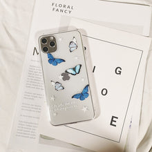 Load image into Gallery viewer, Blus Butterfly Aesthetic Silicone Soft For iPhone 6 7 8 plus xs xr 5 4 Back Cover For Apple iPhone 11 12 Pro Max Phone Case TPU