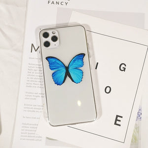 Blus Butterfly Aesthetic Silicone Soft For iPhone 6 7 8 plus xs xr 5 4 Back Cover For Apple iPhone 11 12 Pro Max Phone Case TPU