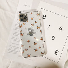 Load image into Gallery viewer, Blus Butterfly Aesthetic Silicone Soft For iPhone 6 7 8 plus xs xr 5 4 Back Cover For Apple iPhone 11 12 Pro Max Phone Case TPU