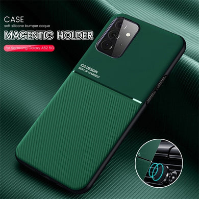 samung a 52 case leather texture car magentic phone covers for samsung galaxy a52 5g sm-a526b/ds 6.5'' silicone shockproof coque