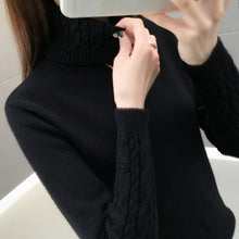 Load image into Gallery viewer, Women Sweater Turtleneck Pullovers Autumn Winter Sweaters New 2021 long sleeve Thick Warm Female Sweater Khaki