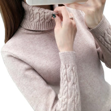 Load image into Gallery viewer, Women Sweater Turtleneck Pullovers Autumn Winter Sweaters New 2021 long sleeve Thick Warm Female Sweater Khaki