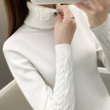 Load image into Gallery viewer, Women Sweater Turtleneck Pullovers Autumn Winter Sweaters New 2021 long sleeve Thick Warm Female Sweater Khaki