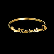 Load image into Gallery viewer, Customized Name Bracelet Personalized Custom Charm Gold Silver Color Bangles for Women Stainless Steel Chrismas Jewelry Gift