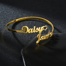 Load image into Gallery viewer, Customized Name Bracelet Personalized Custom Charm Gold Silver Color Bangles for Women Stainless Steel Chrismas Jewelry Gift