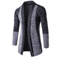 Load image into Gallery viewer, New retro men&#39;s sweater men&#39;s cardigan stitching contrast color long-sleeved slim-fit sweater jacket outer wear versatile fit