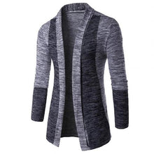 Load image into Gallery viewer, New retro men&#39;s sweater men&#39;s cardigan stitching contrast color long-sleeved slim-fit sweater jacket outer wear versatile fit