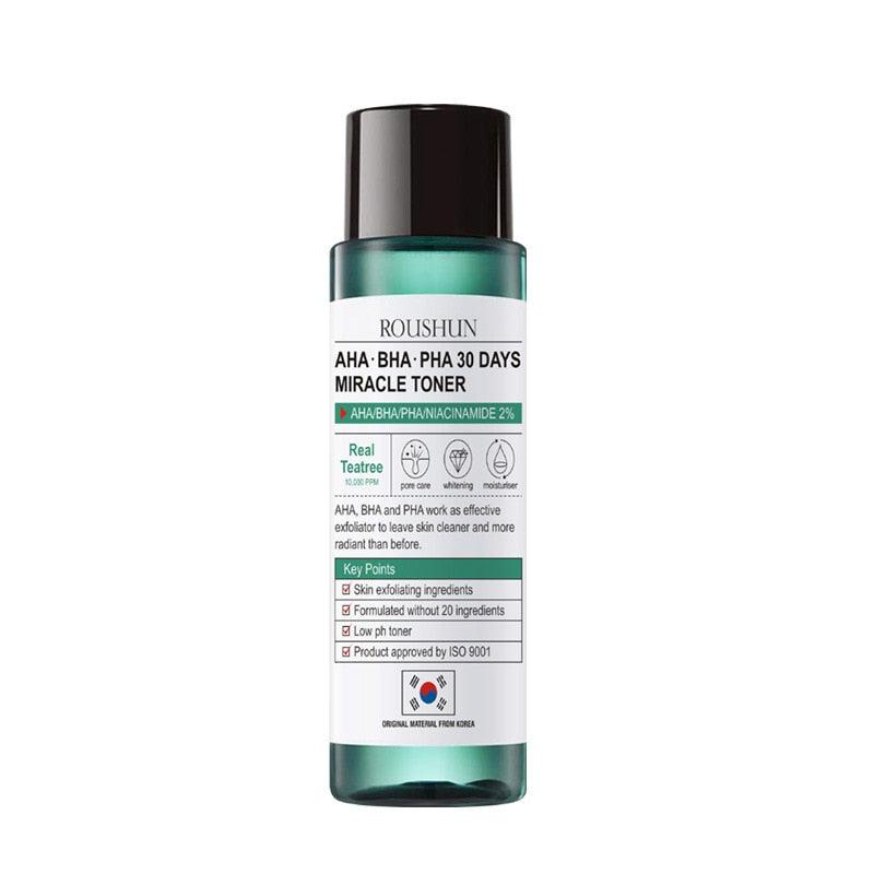 Face Care Korean Cosmetics Tea Tree Toners 120ml AHA BHA PHA 30 Days Miracle Toners Acne Treatment Skin Exfoliating Whitening