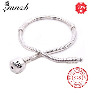 LMNZB 100% Original 925 Sterling Silver Snake Chain Bangle & Bracelet With Silver Certificate 16-23CM Bracelet for Women LFH005