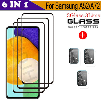 Tempered Glass For Samsung Galaxy A52 A72 4G Screen Protector Glass For Samsung A52 A72 5G Camera Film For A52 A72