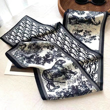 Load image into Gallery viewer, 2021 spring Korean version of all-match women scarf silk hand-feel double-sided printing scarf thin section scarf 15x150cm