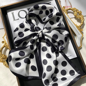 2021 spring Korean version of all-match women scarf silk hand-feel double-sided printing scarf thin section scarf 15x150cm