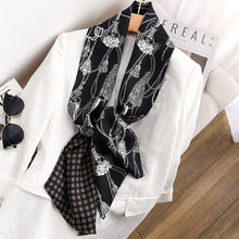 Load image into Gallery viewer, 2021 spring Korean version of all-match women scarf silk hand-feel double-sided printing scarf thin section scarf 15x150cm