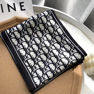 2021 spring Korean version of all-match women scarf silk hand-feel double-sided printing scarf thin section scarf 15x150cm