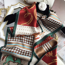 Load image into Gallery viewer, 2021 spring Korean version of all-match women scarf silk hand-feel double-sided printing scarf thin section scarf 15x150cm