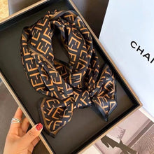 Load image into Gallery viewer, 2021 spring Korean version of all-match women scarf silk hand-feel double-sided printing scarf thin section scarf 15x150cm
