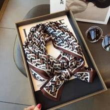 Load image into Gallery viewer, 2021 spring Korean version of all-match women scarf silk hand-feel double-sided printing scarf thin section scarf 15x150cm