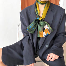 Load image into Gallery viewer, 2021 spring Korean version of all-match women scarf silk hand-feel double-sided printing scarf thin section scarf 15x150cm