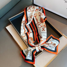Load image into Gallery viewer, 2021 spring Korean version of all-match women scarf silk hand-feel double-sided printing scarf thin section scarf 15x150cm