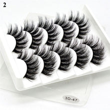 Load image into Gallery viewer, 5Pair Black Extra Long Thick Wispies Fluffy False Eyelashes New Eye Lash Extension Beauty Faux Mink Hair 3D Multilayers Fashion
