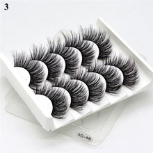 Load image into Gallery viewer, 5Pair Black Extra Long Thick Wispies Fluffy False Eyelashes New Eye Lash Extension Beauty Faux Mink Hair 3D Multilayers Fashion