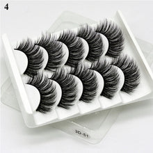 Load image into Gallery viewer, 5Pair Black Extra Long Thick Wispies Fluffy False Eyelashes New Eye Lash Extension Beauty Faux Mink Hair 3D Multilayers Fashion