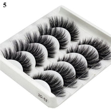 Load image into Gallery viewer, 5Pair Black Extra Long Thick Wispies Fluffy False Eyelashes New Eye Lash Extension Beauty Faux Mink Hair 3D Multilayers Fashion