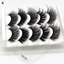 Load image into Gallery viewer, 5Pair Black Extra Long Thick Wispies Fluffy False Eyelashes New Eye Lash Extension Beauty Faux Mink Hair 3D Multilayers Fashion