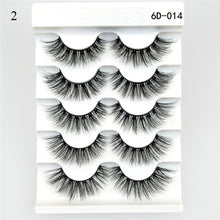 Load image into Gallery viewer, 5Pair Black Extra Long Thick Wispies Fluffy False Eyelashes New Eye Lash Extension Beauty Faux Mink Hair 3D Multilayers Fashion