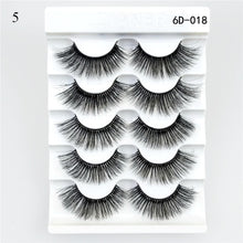 Load image into Gallery viewer, 5Pair Black Extra Long Thick Wispies Fluffy False Eyelashes New Eye Lash Extension Beauty Faux Mink Hair 3D Multilayers Fashion