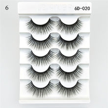 Load image into Gallery viewer, 5Pair Black Extra Long Thick Wispies Fluffy False Eyelashes New Eye Lash Extension Beauty Faux Mink Hair 3D Multilayers Fashion