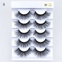 Load image into Gallery viewer, 5Pair Black Extra Long Thick Wispies Fluffy False Eyelashes New Eye Lash Extension Beauty Faux Mink Hair 3D Multilayers Fashion