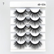 Load image into Gallery viewer, 5Pair Black Extra Long Thick Wispies Fluffy False Eyelashes New Eye Lash Extension Beauty Faux Mink Hair 3D Multilayers Fashion