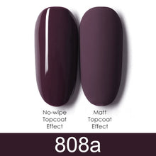 Load image into Gallery viewer, GDCOCO 8ml Gel Nail Polish Plastic Bottle Gel Polish Matt Effect NoWipe Top Soak Off UV LED Nail Lacquer Color Gel Varnish