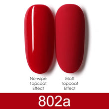 Load image into Gallery viewer, GDCOCO 8ml Gel Nail Polish Plastic Bottle Gel Polish Matt Effect NoWipe Top Soak Off UV LED Nail Lacquer Color Gel Varnish